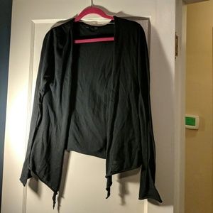 Prana black knit drape cardigan
